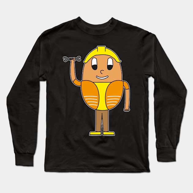 Egg Construction-Worker Long Sleeve T-Shirt by M.-P.-Mueller